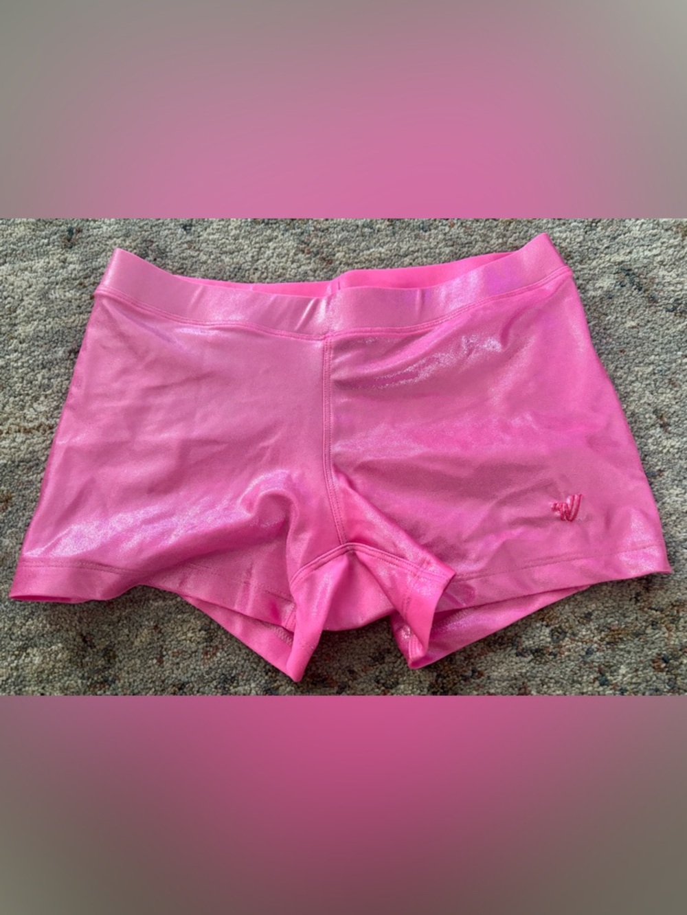 Varsity Spirit hot pink glittery sparkly stretch luster boyshorts bloomers